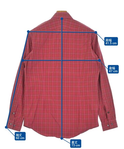 BURBERRY BLACK LABEL（バーバリーブラックレーベル）カジュアルシャツ 赤 サイズ:2(M位) メンズ/2200732658021