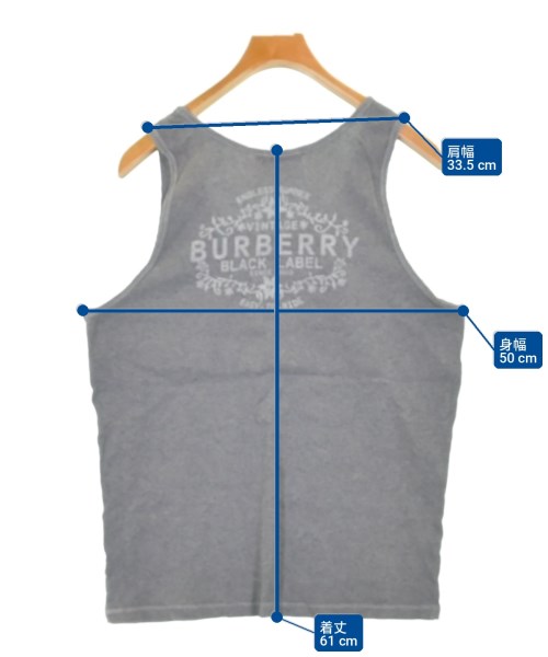 BURBERRY BLACK LABEL（バーバリーブラックレーベル）タンクトップ グレー サイズ:3(L位) メンズ/2200725569334