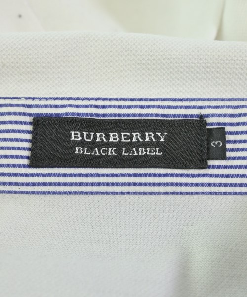 BURBERRY BLACK LABEL（バーバリーブラックレーベル）ポロシャツ 白 サイズ:3(L位) メンズ/2200686575108