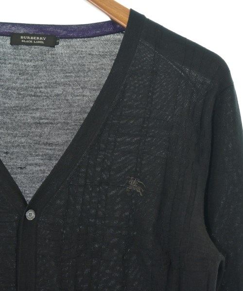 BURBERRY BLACK LABEL（バーバリーブラックレーベル）カーディガン 黒 サイズ:3(L位) メンズ/2200684039084