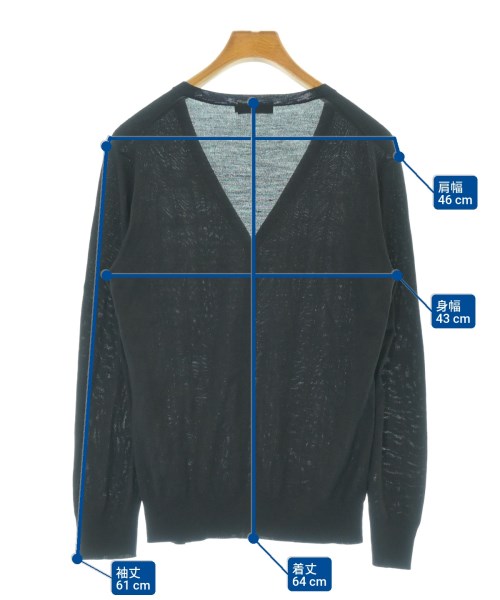 BURBERRY BLACK LABEL（バーバリーブラックレーベル）カーディガン 黒 サイズ:3(L位) メンズ/2200684039084