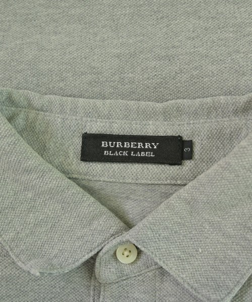 BURBERRY BLACK LABEL（バーバリーブラックレーベル）ポロシャツ グレー サイズ:3(L位) メンズ/2200682494038