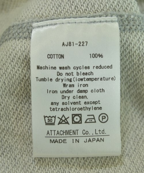 ATTACHMENT（アタッチメント）Tシャツ・カットソー グレー サイズ:1(S位) メンズ/2200631461128