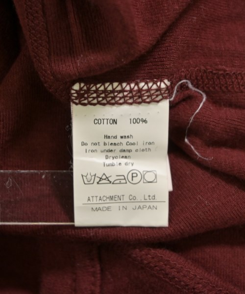 ATTACHMENT（アタッチメント）Tシャツ・カットソー 赤 サイズ:1(S位) メンズ/2200610126208