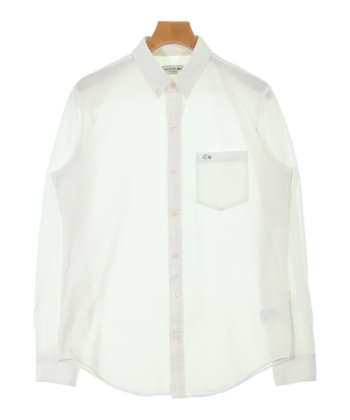 LACOSTE ラコステ カジュアルシャツ M 白 【古着】【中古】【送料無料】 LACOSTE（ラコステ）カジュアルシャツ 白 サイズ:40(M位) メンズ