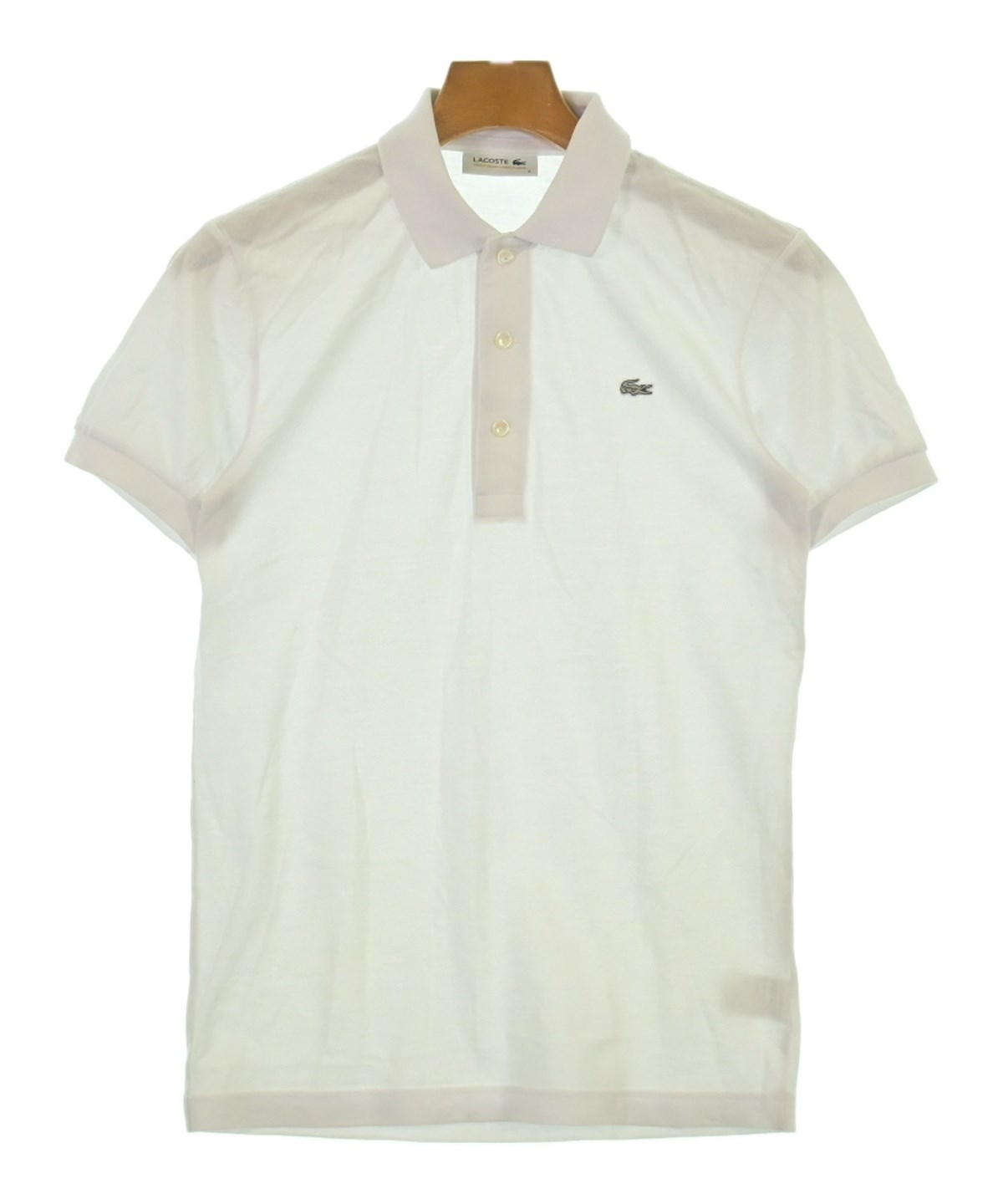 新品タグ付き　ラコステポロシャツ　ホワイト　サイズ3 MからL相当 LACOSTE ホワイトポロシャツ サイズ3 - メルカリ