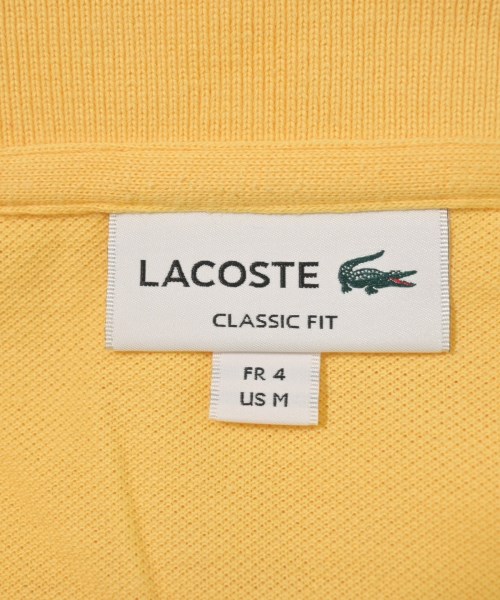 LACOSTE（ラコステ）ポロシャツ 黄 サイズ:4(L位) メンズ/2200613160179