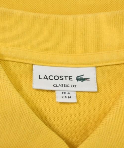 LACOSTE（ラコステ）ポロシャツ 黄 サイズ:4(L位) メンズ/2200623220047
