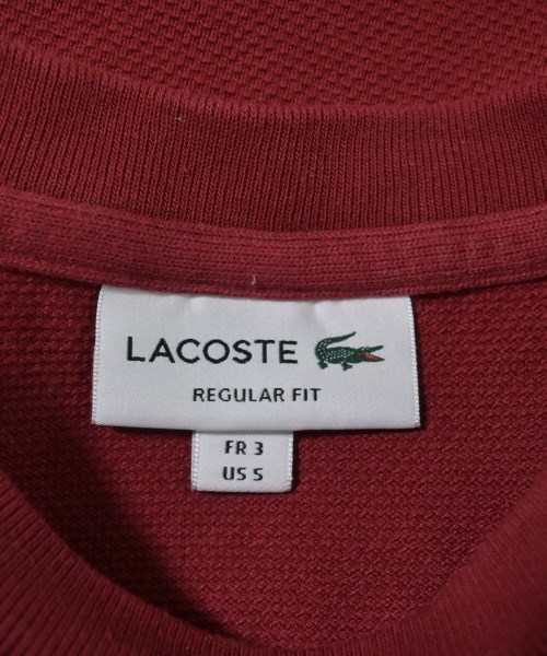 LACOSTE（ラコステ）Tシャツ・カットソー 赤 サイズ:3(M位) メンズ/2200617913078
