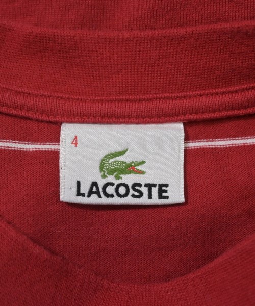 LACOSTE（ラコステ）Tシャツ・カットソー 赤 サイズ:4(L位) メンズ/2200627697241