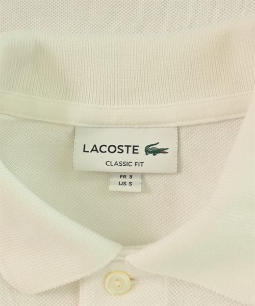 LACOSTE（ラコステ）ポロシャツ 白 サイズ:3(M位) メンズ/2200610137488