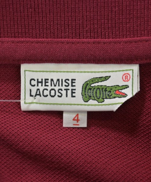 LACOSTE（ラコステ）ポロシャツ 赤 サイズ:4(L位) メンズ/2200610638138