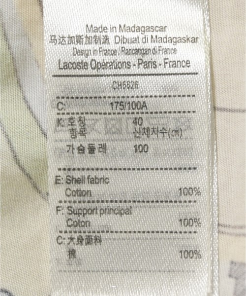 LACOSTE（ラコステ）カジュアルシャツ 黄 サイズ:M メンズ/2200618317028