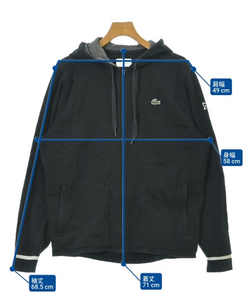 LACOSTE（ラコステ）パーカー 黒 サイズ:6(XXL位) メンズ/2200607637038