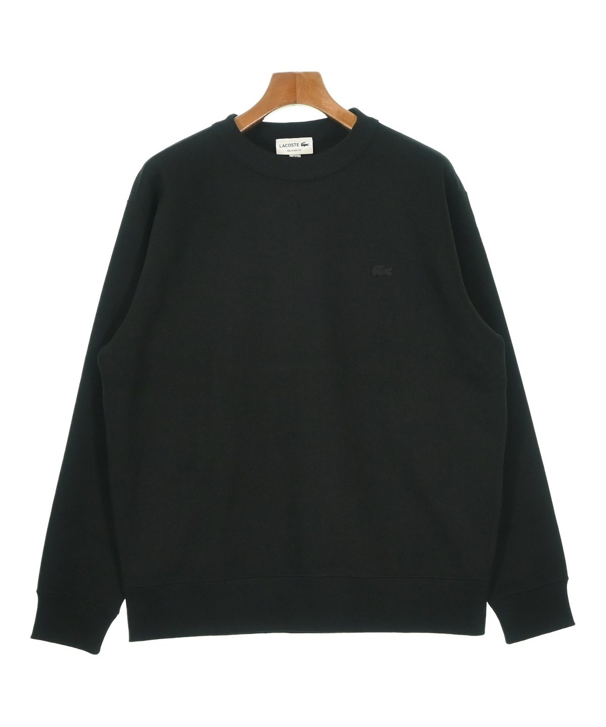 LACOSTE ブラック トレーナー US M LACOSTE（ラコステ）スウェット 黒 サイズ:4(L位) メンズ