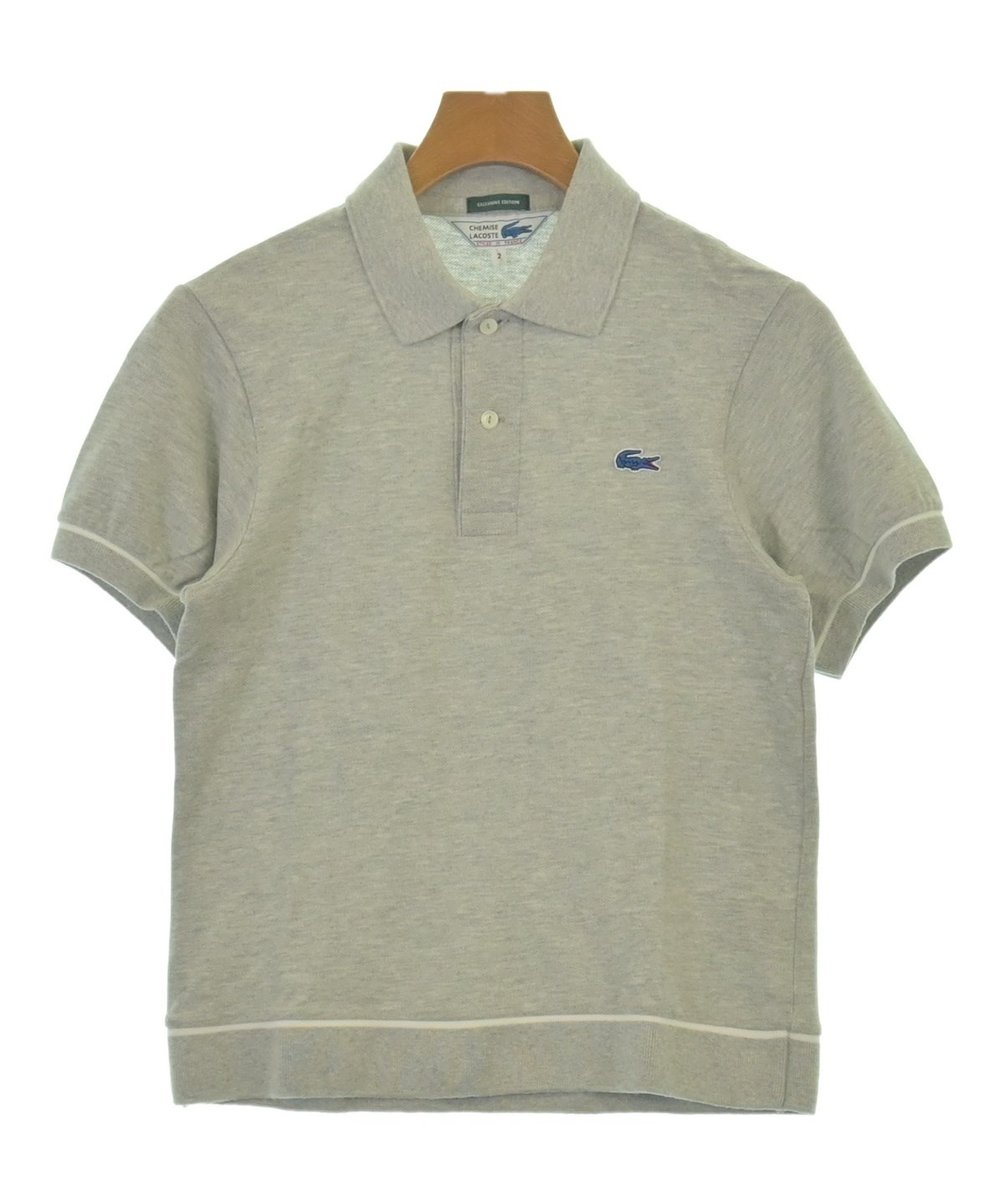 LACOSTE（ラコステ）ポロシャツ グレー サイズ:2(S位) メンズ