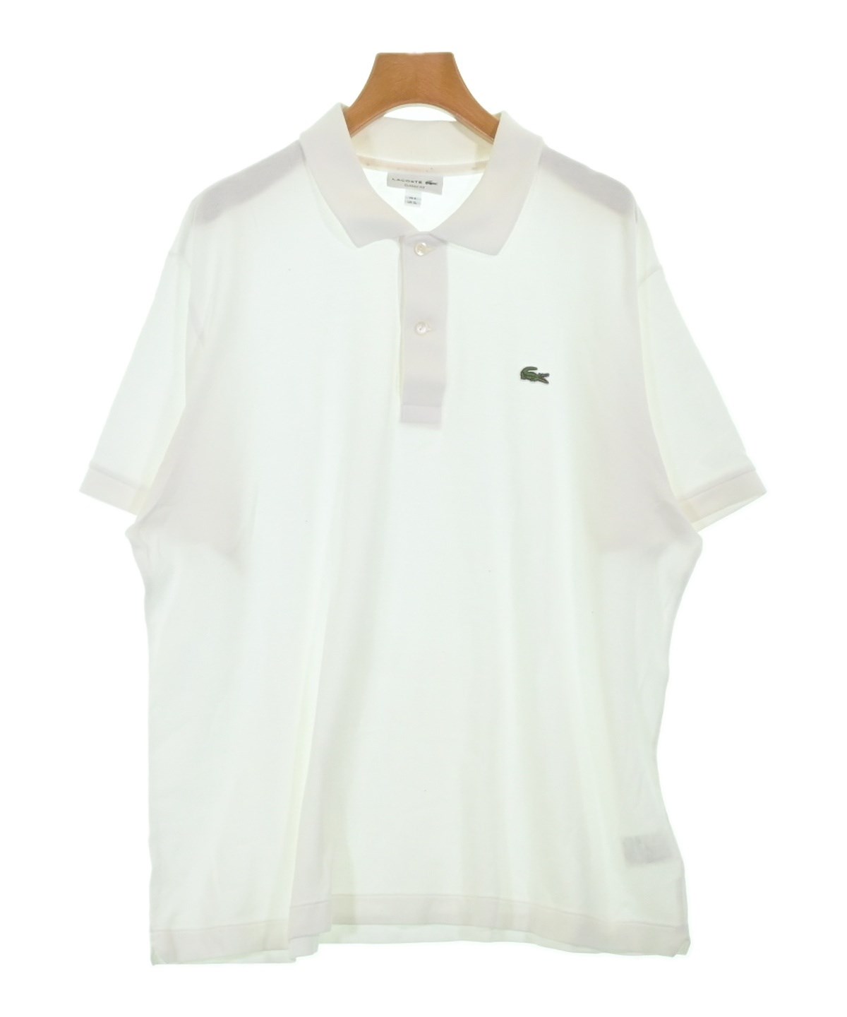 【新品未使用品】センス抜群☆LACOSTE ポロシャツ サイズ2 LACOSTE（ラコステ）ポロシャツ 白 サイズ:6(XXL位) メンズ