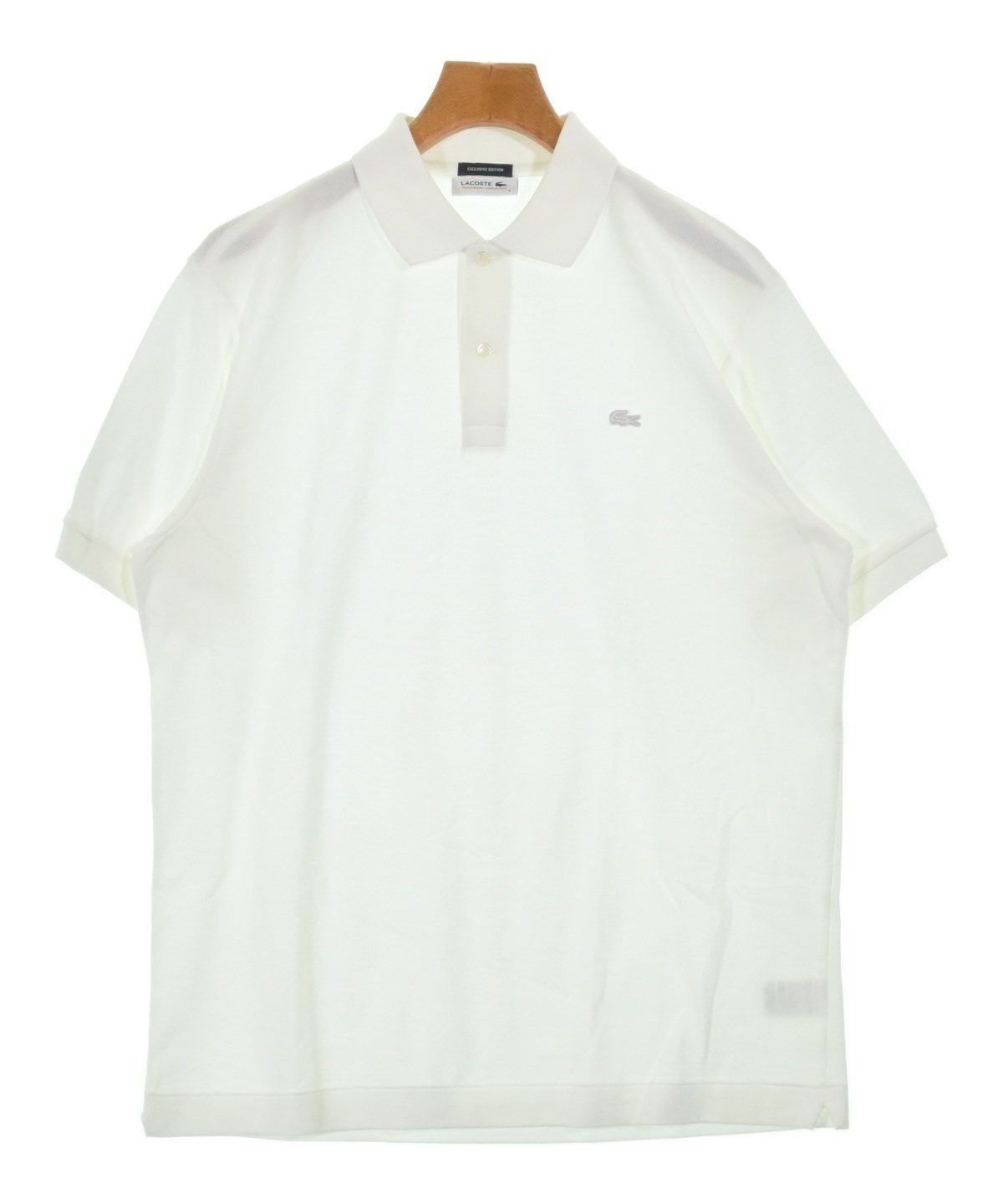 新品タグ付 定価￥27500 DECEMBERMAY ポロシャツ ホワイト XL LACOSTE（ラコステ）ポロシャツ 白 サイズ:5(XL位) メンズ