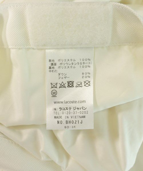 LACOSTE（ラコステ）ダウンジャケット/ダウンベスト 白 サイズ:52(XL位) メンズ/2200708333020