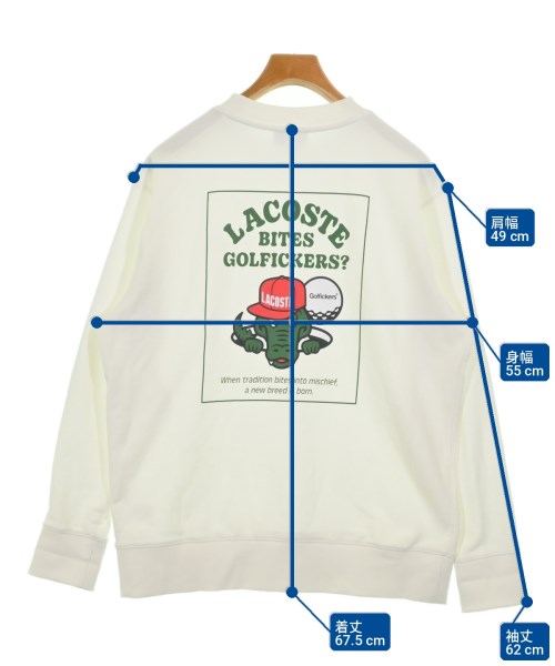 LACOSTE（ラコステ）スウェット 白 サイズ:5(XL位) メンズ/2200733359026