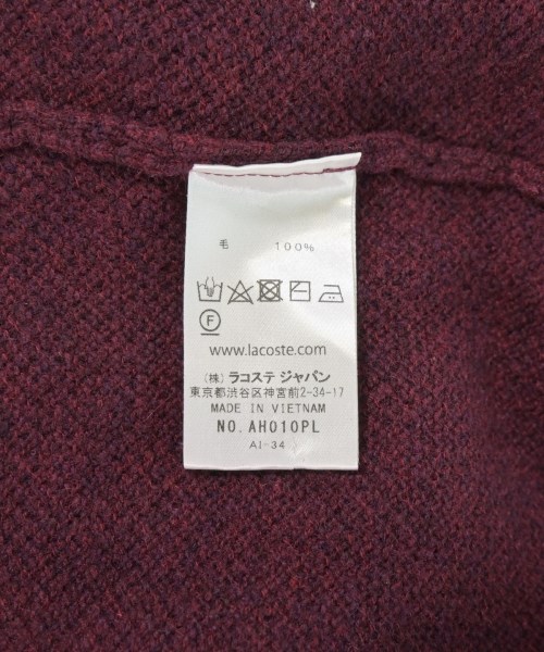 LACOSTE（ラコステ）カーディガン 赤 サイズ:4(L位) メンズ/2200709821045