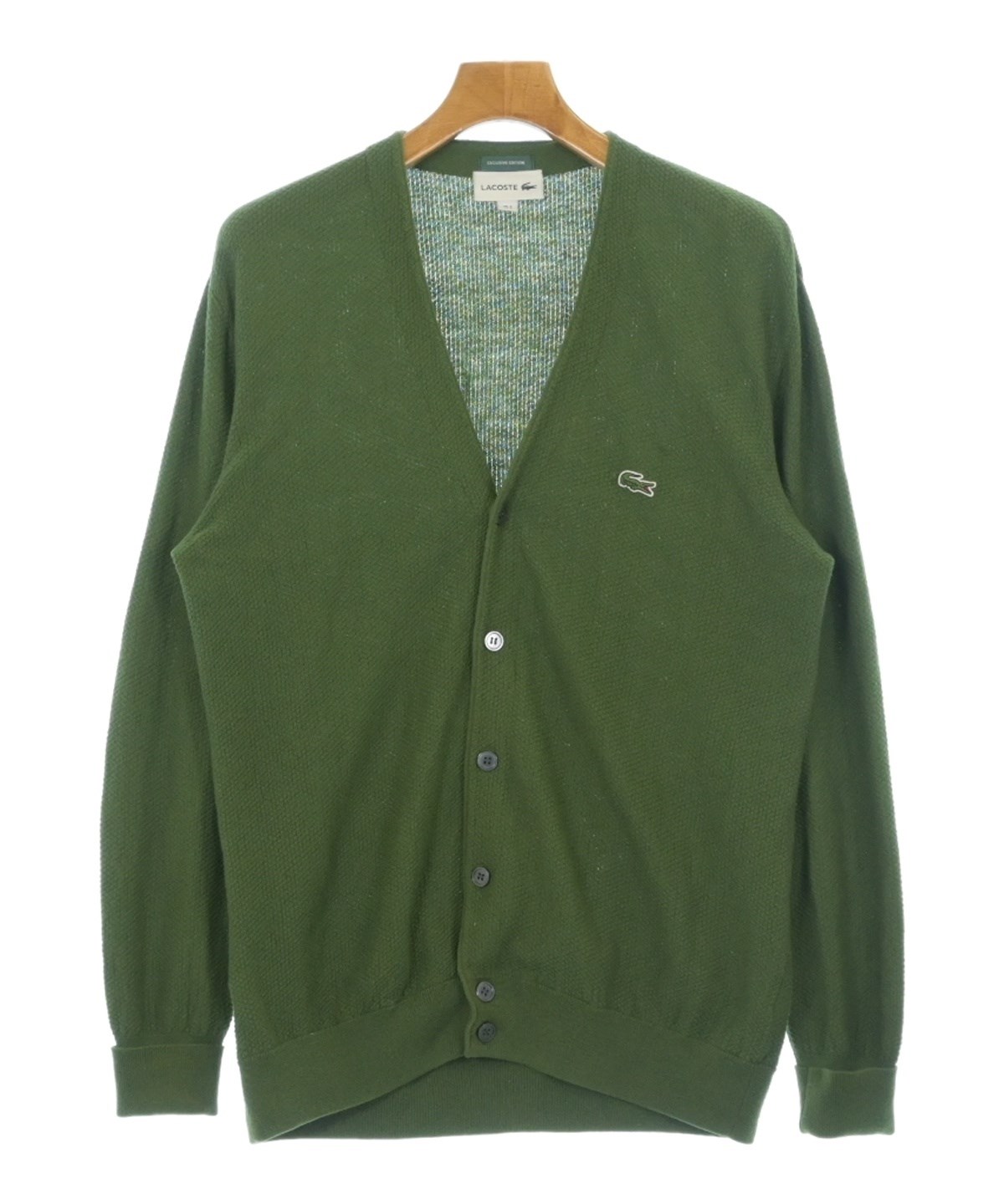LACOSTE（ラコステ）カーディガン 緑 サイズ:3(M位) メンズ