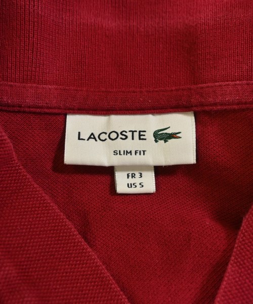 LACOSTE（ラコステ）ポロシャツ 赤 サイズ:3(M位) メンズ/2200682961288