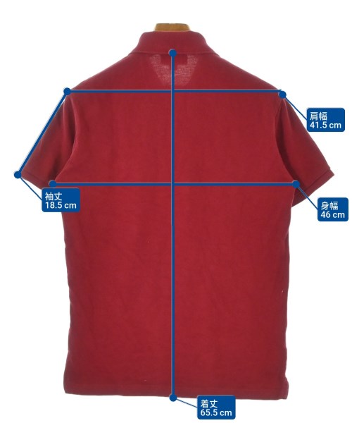 LACOSTE（ラコステ）ポロシャツ 赤 サイズ:3(M位) メンズ/2200682961288