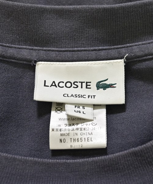 LACOSTE（ラコステ）Tシャツ・カットソー グレー サイズ:5(XL位) メンズ/2200685740101