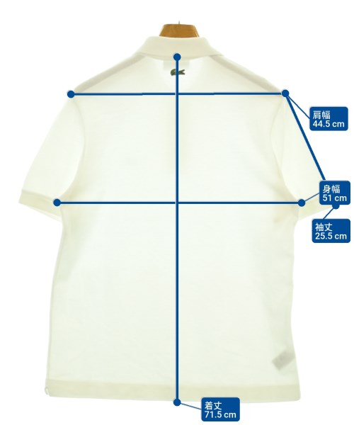 LACOSTE（ラコステ）ポロシャツ 白 サイズ:S メンズ/2200686817048