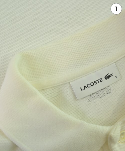 LACOSTE（ラコステ）ポロシャツ 白 サイズ:S メンズ/2200686817048