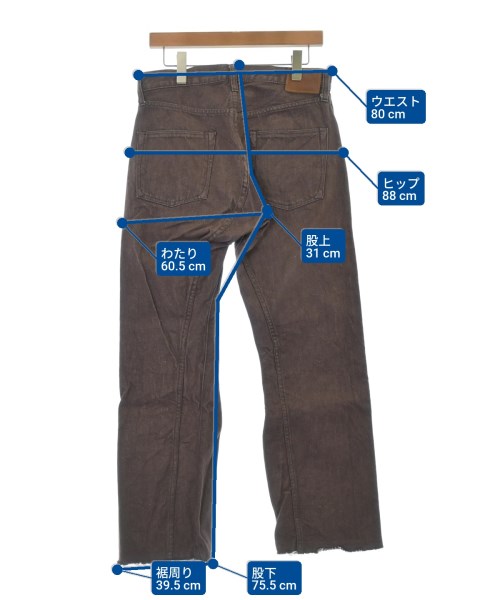 SCYE（サイ）デニムパンツ 茶 サイズ:31(M位) メンズ/2200639954059