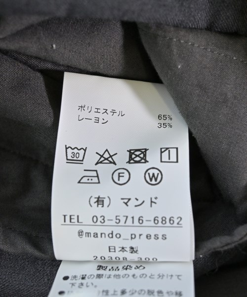 mando（マンド）スラックス グレー サイズ:36(S位) レディース/2200709127093