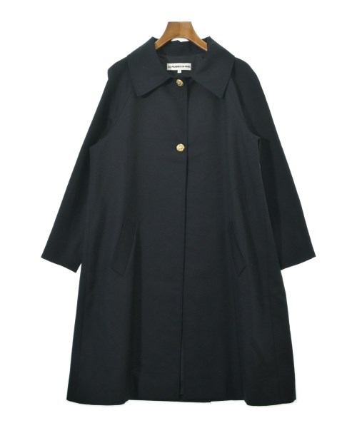 Les Prairies de Paris(レプレリードパリ)ステンカラーコート 紺 サイズ:1(S位)/2200650479012