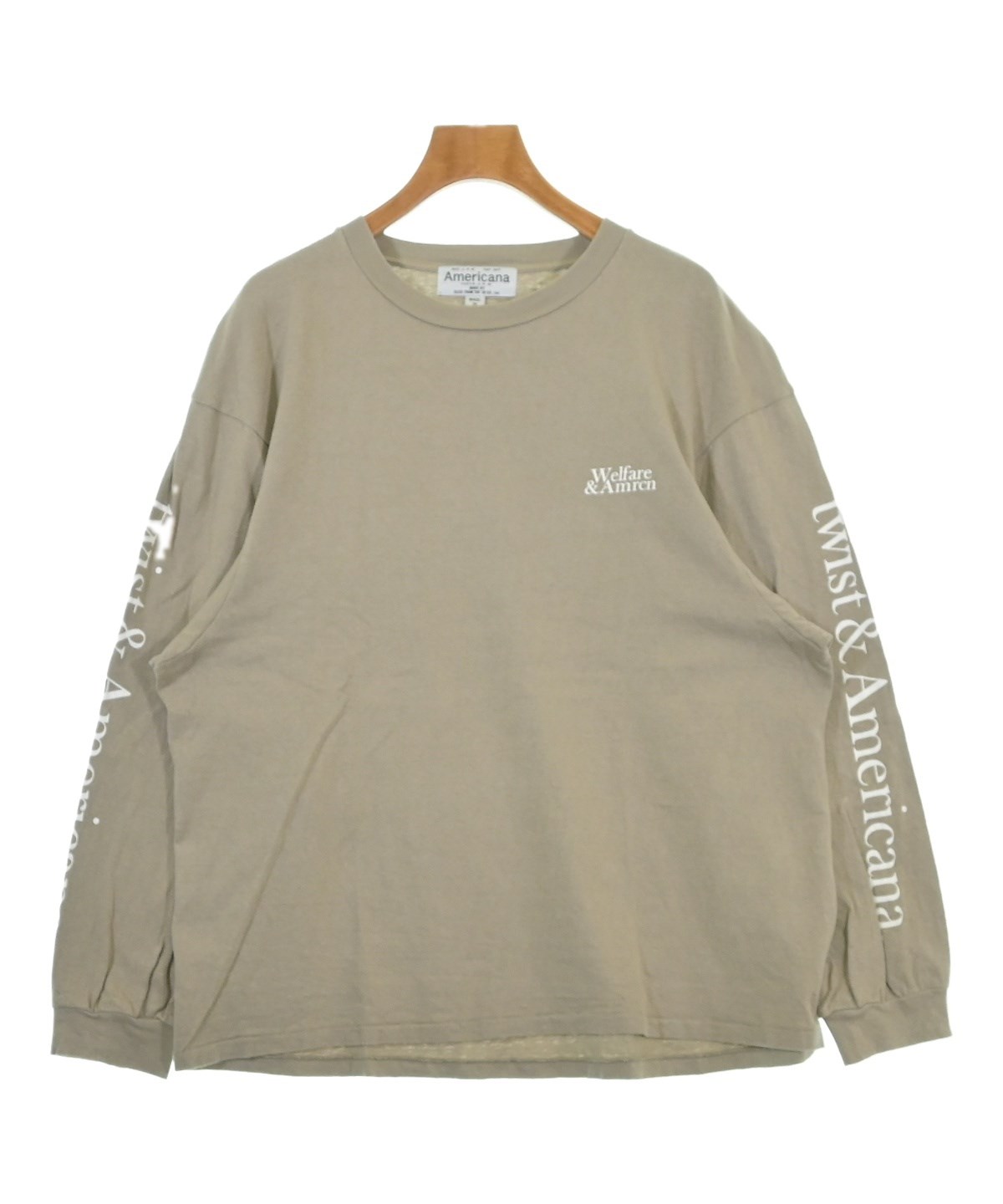 Americana（アメリカーナ）Tシャツ・カットソー ベージュ サイズ:F