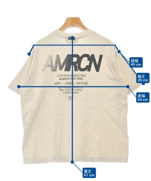 Americana（アメリカーナ）Tシャツ・カットソー ベージュ サイズ:-(M位) レディース/2200607135190