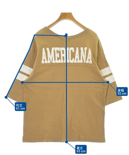 Americana（アメリカーナ）Tシャツ・カットソー 茶 サイズ:F レディース/2200680781123