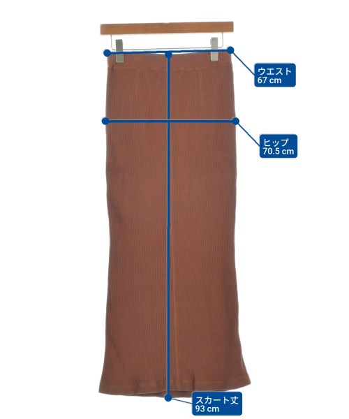 Americana（アメリカーナ）ロング・マキシ丈スカート 茶 サイズ:-(M位) レディース/2200671385026