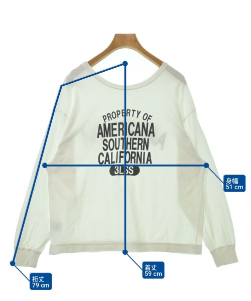 Americana（アメリカーナ）Tシャツ・カットソー 白 サイズ:F レディース/2200727247087