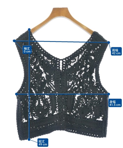 ESTNATION（エストネーション）ベスト 黒 サイズ:F レディース/2200622946085