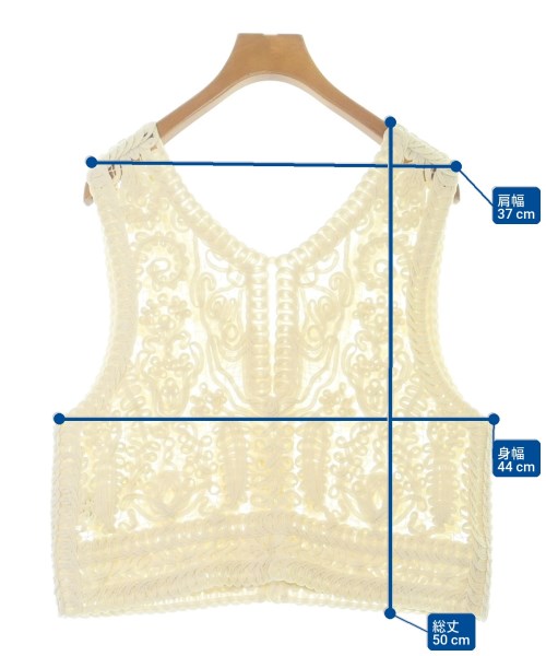 ESTNATION（エストネーション）ベスト 白 サイズ:F レディース/2200616182109