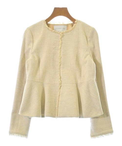 ESTNATION(エストネーション)ノーカラージャケット ベージュ サイズ:36(S位)/2200675846011