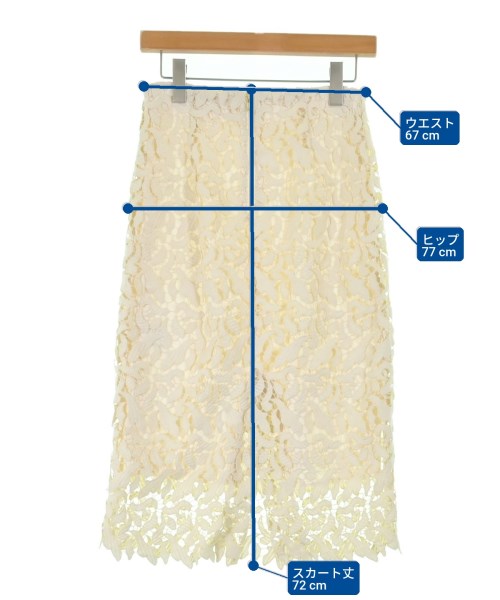 ESTNATION（エストネーション）ロング・マキシ丈スカート 白 サイズ:38(M位) レディース/2200674422049