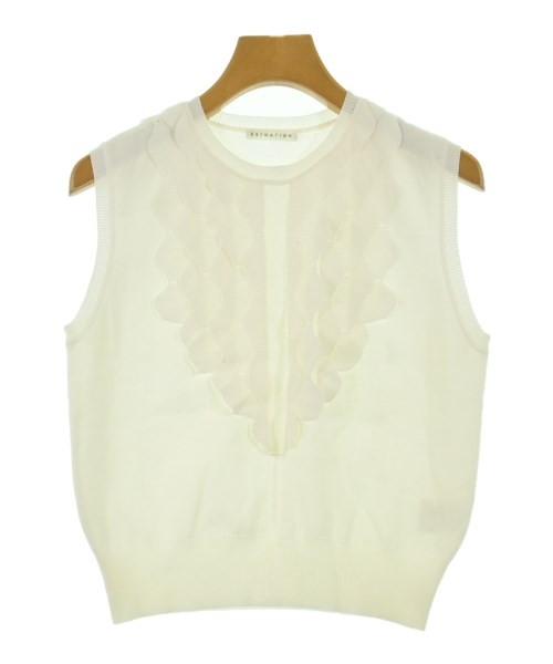 ESTNATION(エストネーション)ベスト/ノースリーブ 白 サイズ:F/2200655567523