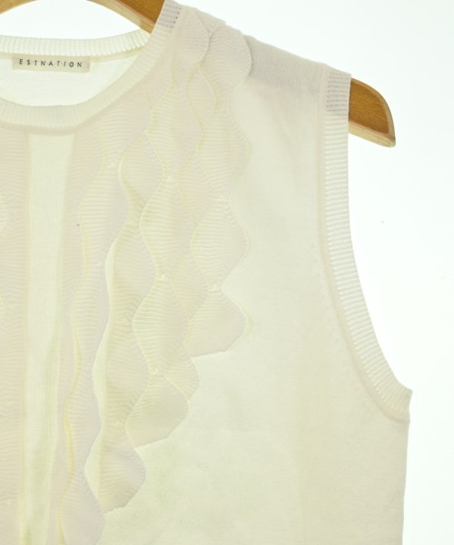 ESTNATION（エストネーション）ベスト/ノースリーブ 白 サイズ:F レディース/2200655567523