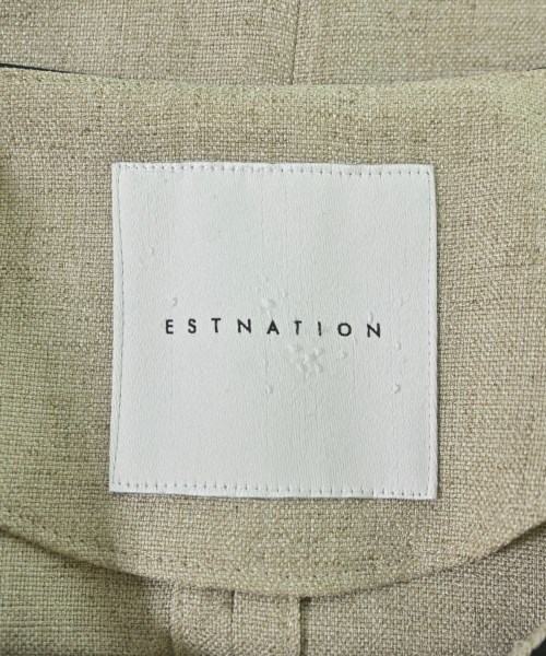 ESTNATION（エストネーション）ノーカラージャケット ベージュ サイズ:36(S位) レディース/2200714579023