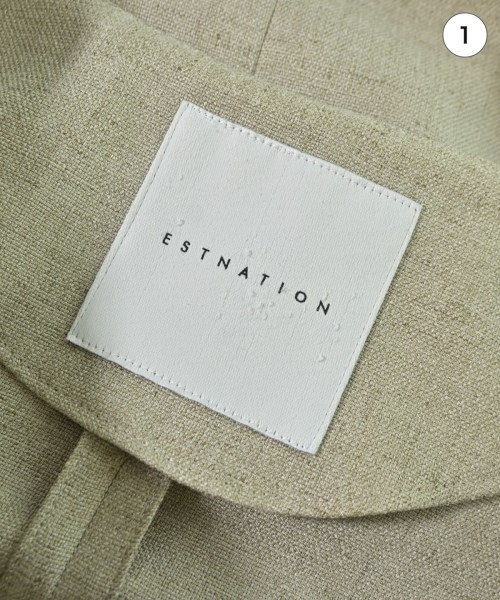 ESTNATION（エストネーション）ノーカラージャケット ベージュ サイズ:36(S位) レディース/2200714579023