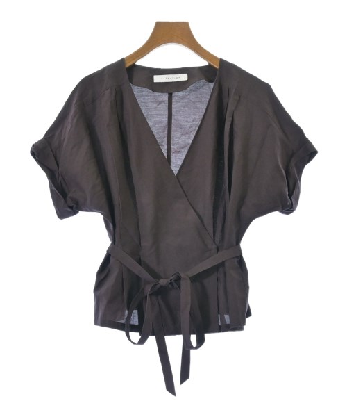 ESTNATION(エストネーション)ブラウス 茶 サイズ:36(S位)/2200646587035