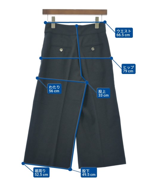 MAX&CO.（マックスアンドコー）クロップドパンツ 黒 サイズ:36(XS位) レディース/2200655773023