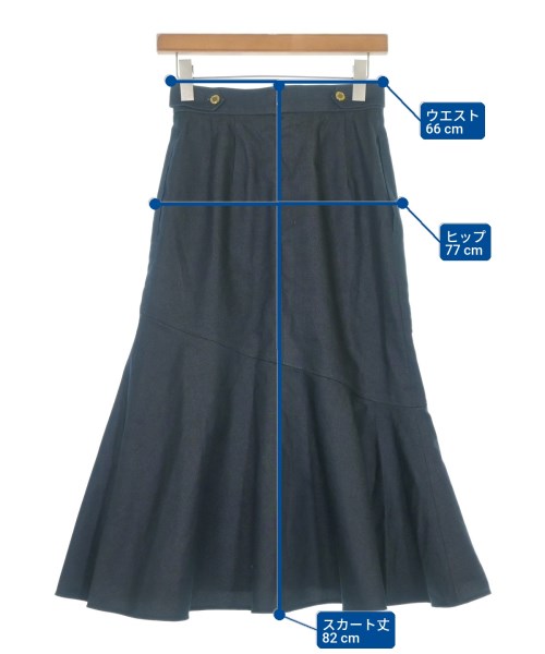 Loulou Willoughby（ルルウィルビー）ロング・マキシ丈スカート 紺 サイズ:1(S位) レディース/2200625160075